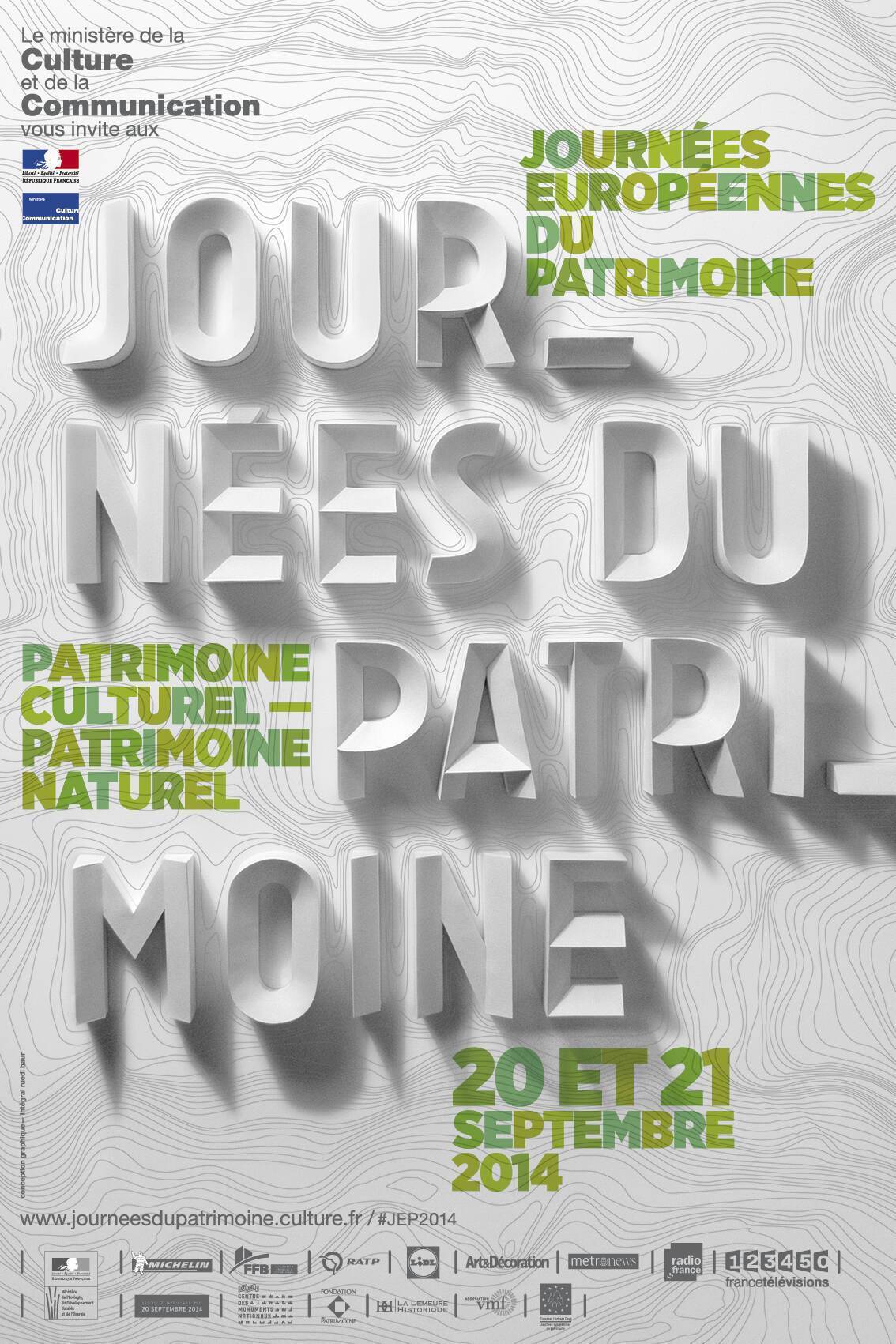 Affiche Journées européenne du Patrimoine 2014 - Les Chemins du Patrimoine -
Saint-Julien-le-Montagnier